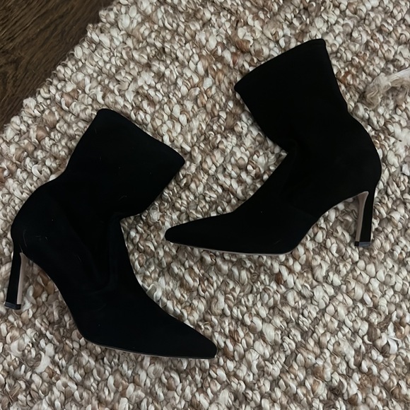 Stuart Weitzman Sock Bootie in Black Suede - Picture 7 of 7